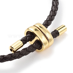 Fabrication de bracelets ronds tressés en simili cuir&nbsp;BJEW-H610-03G-11