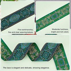 14 m 4 Farben Polyesterband mit Stickerei im ethnischen Stil&nbsp;SRIB-FG0001-03