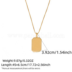 Halsketten mit geometrischem Anhänger aus 304 Edelstahl für Damen&nbsp;WG2944D-02