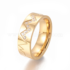 Fingerringe aus Edelstahl 304&nbsp;RJEW-F098-04G