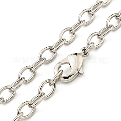 Fabrication de colliers à breloques ovales en laiton plaqué sur support avec plateau&nbsp;NJEW-A024-01P