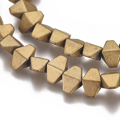 Fili di perle di ematite sintetica non magnetica con placcatura sotto vuoto pvd&nbsp;G-I276-07