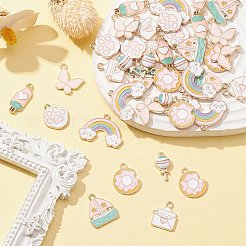40pcs 8 styles de pendentifs en émail en alliage&nbsp;ENAM-CJ0004-76