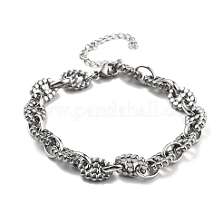 Bracelets à maillons ovales en acier inoxydable 304 pour hommes et femmes&nbsp;BJEW-D042-47P