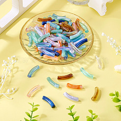 100 Stück 10 Stile zweifarbige Acrylperlen&nbsp;MACR-TA0002-60