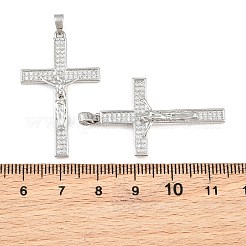 Pendentifs en laiton de Pâques sertis de micro-pavés de zircone cubique transparente&nbsp;CU-CBABDE1-03P