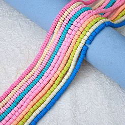 10 Stränge 10 Farben handgemachte Fimo Perlenstränge&nbsp;CLAY-SZ0001-97
