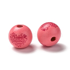 Perles européennes en bois imprimées&nbsp;WOOD-F011-04C