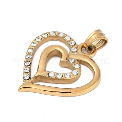 Pendentifs en strass cristal en acier inoxydable 304&nbsp;STAS-Z097-14G