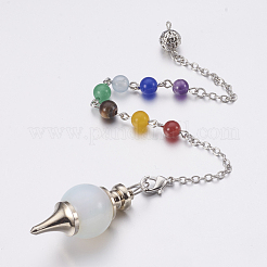 Pendoli da rabdomanzia con sfere di opalite&nbsp;MAK-P009-E02