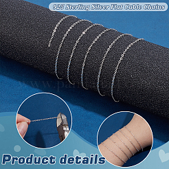 925 flache Kabelkette aus Sterlingsilber&nbsp;STER-PH0002-12