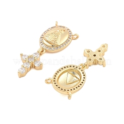Pendentifs en laiton zircon cubique pavé&nbsp;KK-U009-09G-G