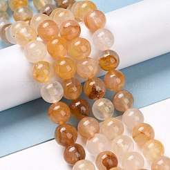 Natürlicher gelber hämatoider Quarz/goldene Heilerquarz-Perlenstränge&nbsp;G-E571-05B