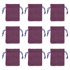 20 Stück rechteckige Beutel aus Polyester-Imitat-Sackleinen mit Kordelzug&nbsp;ABAG-TA0002-02