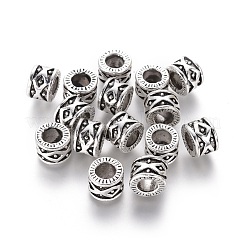Perline europeo in lega stile tibetano foro grande&nbsp;TIBEB-7857-AS-RS