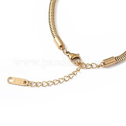 Pulsera con colgante de mariposa y columna de diamantes de imitación de cristal con cadenas redondas de serpientes&nbsp;BJEW-G669-01G