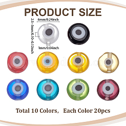200 stücke 10 farben handgemachte böse auge Bunte Malerei perlen&nbsp;LAMP-ME0001-15