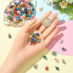 50 Stück 10 Farben ABS-Kunststoff-Imitationsperlen-Charms&nbsp;KY-YW0001-84G