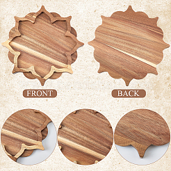 Plateaux de service en bois pour desserts aux fruits et café&nbsp;AJEW-WH20018-143