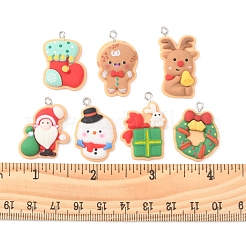 14 pièces 7 styles pendentifs en résine opaque sur le thème de noël&nbsp;FIND-FS0001-51