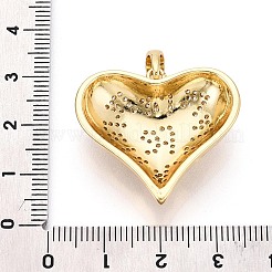 Pendenti in zirconi cubici trasparenti in micro pavè di ottone&nbsp;KK-N268-97A-G