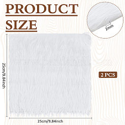 Tissu polyester en fausse fourrure de lapin&nbsp;DIY-WH0504-258D