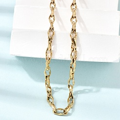 Collares de cadena ovalada retorcida de acero inoxidable 304 de 5 mm para hombre y mujer.&nbsp;SA-CBAB767-18B-G