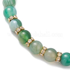 Bracelets extensibles en agate à bandes naturelles&nbsp;BJEW-JB12185