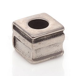 Supports de perles européennes en acier inoxydable 304 avec strass&nbsp;STAS-I134-19AS