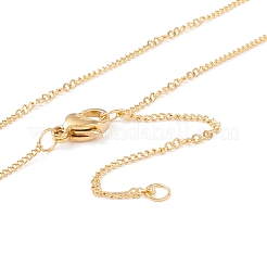 Collier pendentif carré en acier inoxydable 304 plaqué ion (IP) avec coquillage pour femme&nbsp;NJEW-F292-06G