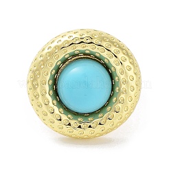 Anello a polsino aperto rotondo piatto in resina&nbsp;RJEW-A035-02G