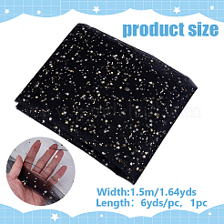 6 Yards Polyester-Netzgewebe mit Sternmuster&nbsp;DIY-WH0060-94B