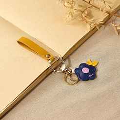 Kit fai da te per realizzare portachiavi in similpelle con fiori&nbsp;DIY-SZ0010-63A