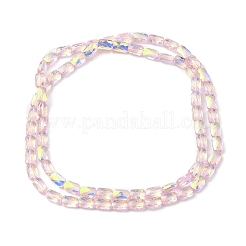 Transparentes perles de verre de galvanoplastie brins&nbsp;EGLA-I017-03-AB02