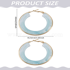 1 paire de boucles d'oreilles créoles élégantes en acier inoxydable&nbsp;EJEW-LP0011-05B