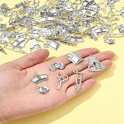 100 pz 12 stili pendenti in lega di zinco in stile tibetano&nbsp;TIBEP-FS0001-39