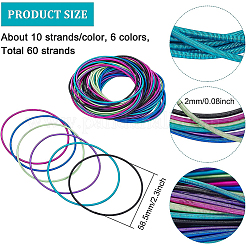 60 Stück 6 Farben Frühlingsarmbänder Set&nbsp;TWIR-BC0001-42