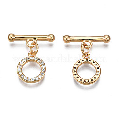 Fermagli a ginocchiera in zircone chiaro micro pavè di ottone&nbsp;X-KK-Q278-014-NF