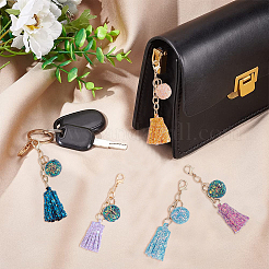 8 pz 8 colori paillettes stile laser palla di stoffa nappa pendente decorazione&nbsp;KEYC-WR0001-23