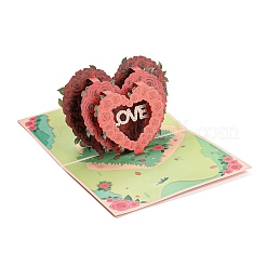 Tarjeta de felicitación de papel emergente rectangular 3d&nbsp;AJEW-F064-01E
