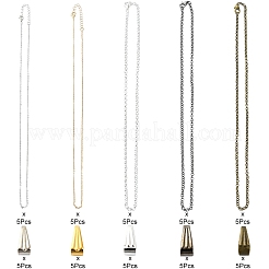 50 pz 10 stili di collane con catene in ferro rolo&nbsp;FIND-YW0004-87