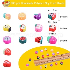 280pcs 14 Art handgemachte Polymer-Ton-Perlen&nbsp;CLAY-SZ0001-56