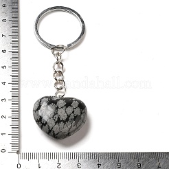 Natürlicher Schneeflockenobsidian Keychian&nbsp;KEYC-K020-01P