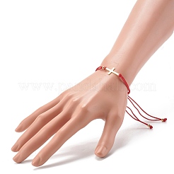 Bracciali regolabili con cursore in filo di nylon&nbsp;BJEW-JB06532-01