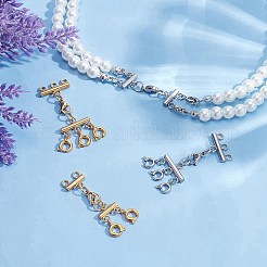 4 Stück 4 Stile mehrsträngige Karabinerverschlüsse aus Edelstahl 304&nbsp;FIND-AB00046