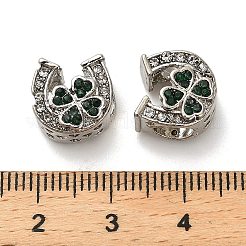 Legierung Rhinestone European Beads&nbsp;FIND-Q115-09P
