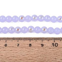 Perlas de vidrio de imitación de Jade imitación electrochapa&nbsp;EGLA-Q132-6MM-01B-04