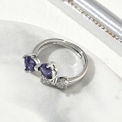 Anillos de latón y circonita cúbica&nbsp;CU-CBA7E55-12P