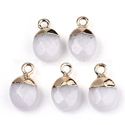 Natürliche weiße Jade Charms&nbsp;G-N326-58G