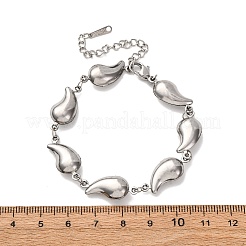 304 Edelstahl-Gliederarmbänder in Tropfenform für Damen&nbsp;BJEW-L706-05P